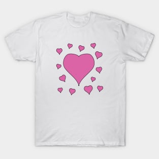 pink hearts T-Shirt